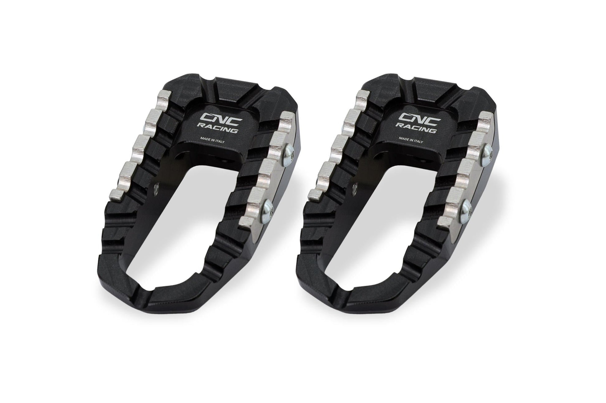 Passagier voetsteunen set 'Offroad' Ducati Multistrada 1260 Pikes Peak (2018-2020) zwart bovenaanzicht en achteraanzicht