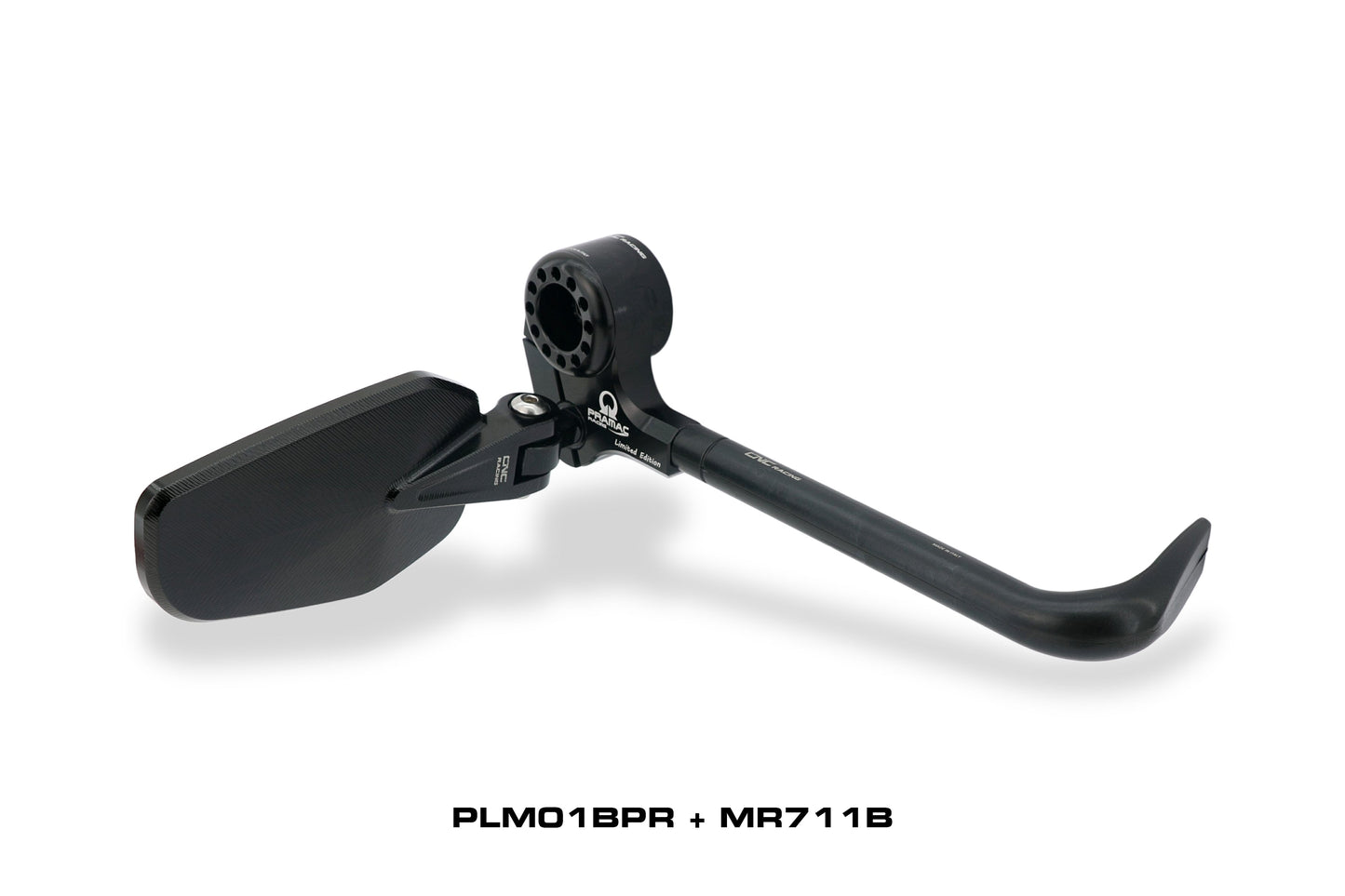 Voordeelpakket bar-end spiegels en hendelbeschermers - Pramac Racing Limited Edition Honda Grom (2014-2019) rechter spiegel en hevelbeschermer los afgebeeld