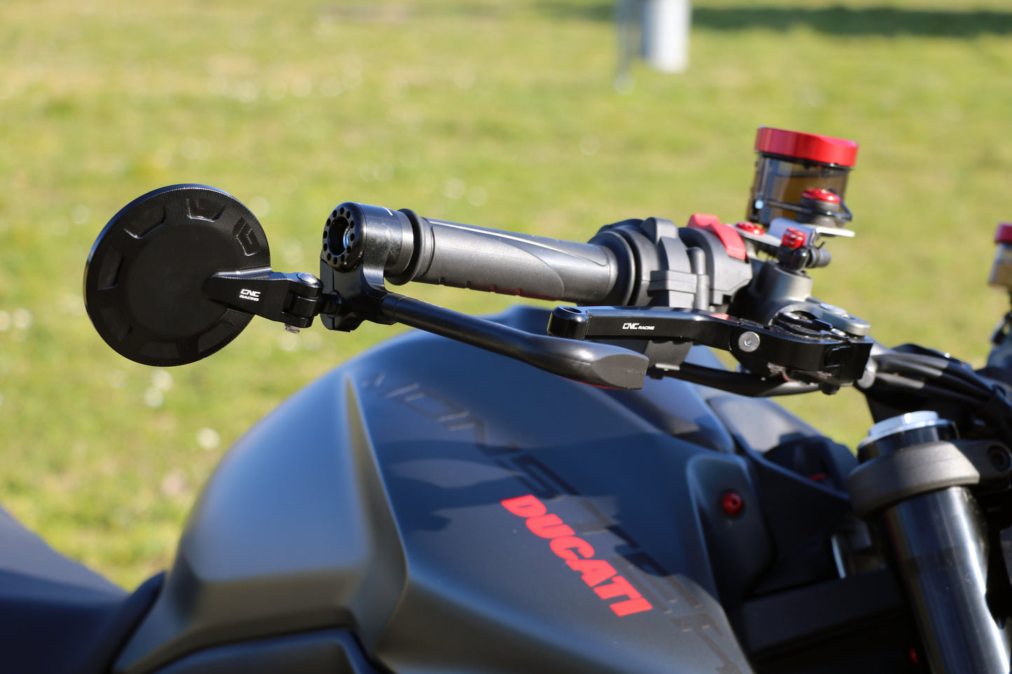 Rem handle protector with bar-end mirror mounting universal