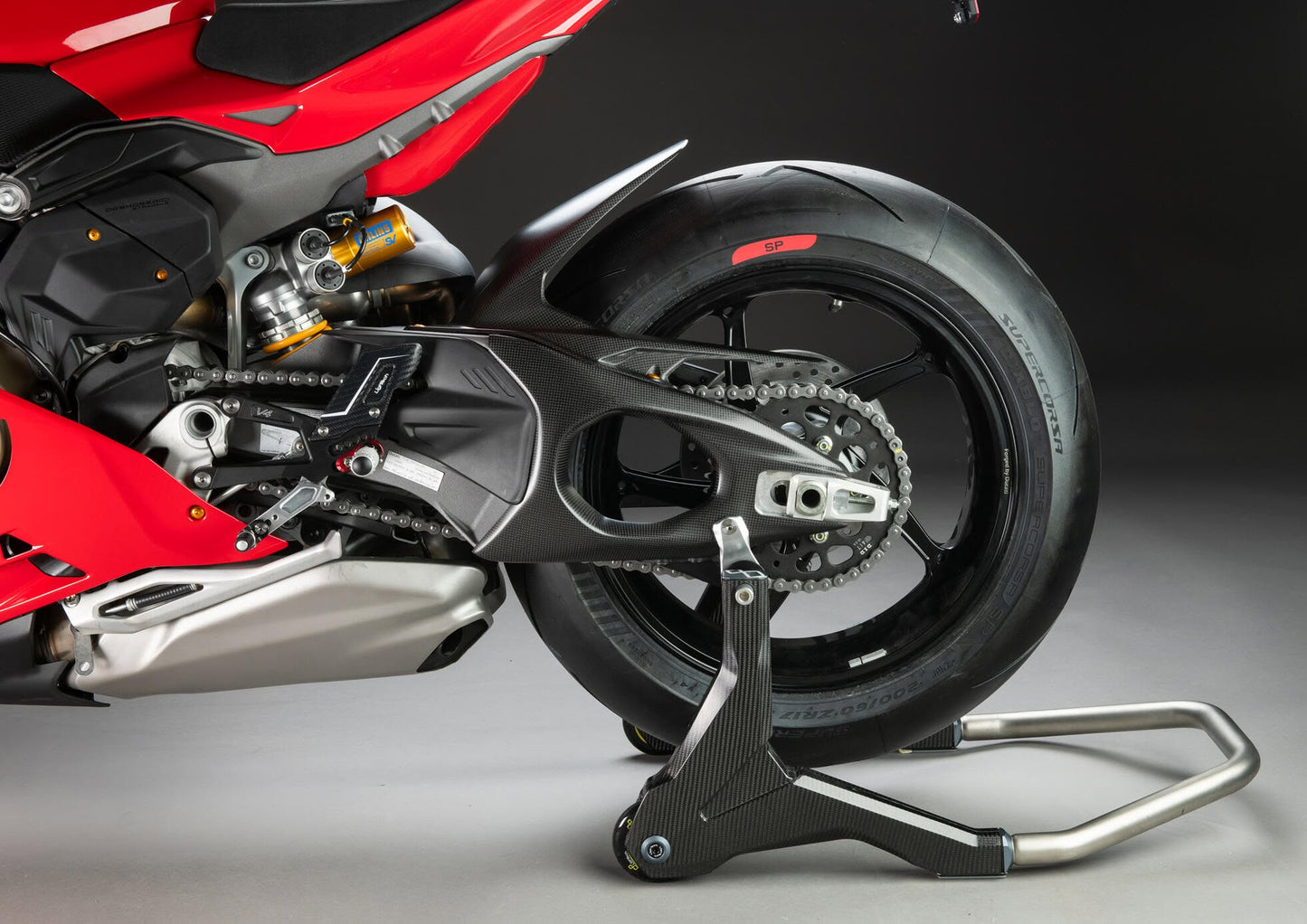 LighTech Carbon Paddock Stand Panigale V4 Tricolore Italia (2025+)