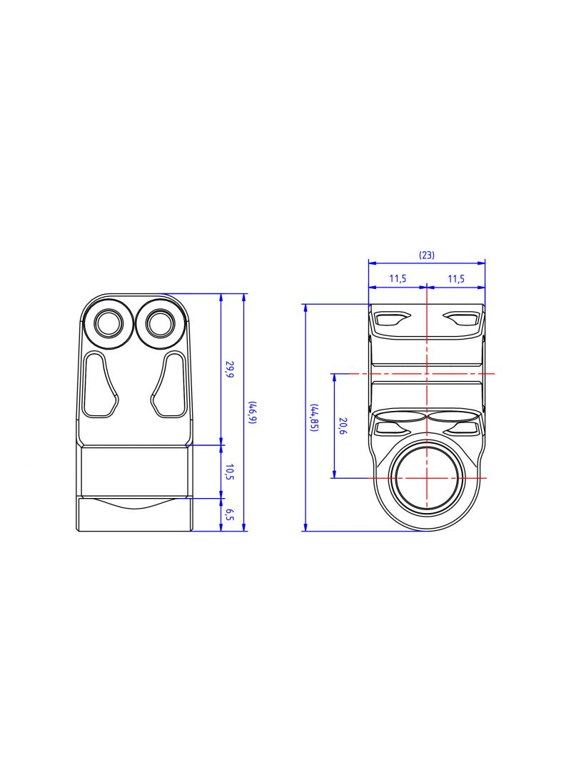 Vertical Clamp for Ohlins Steering Damper Aprilia RS 660 (2020-2024)