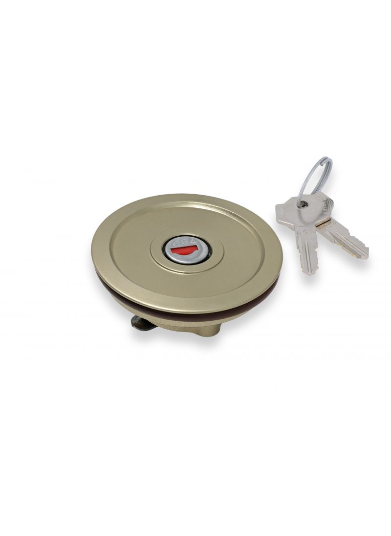Fuel tank cap plug with key lock