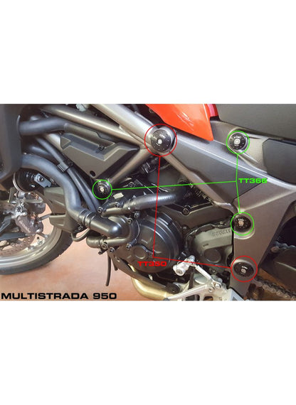 FrameCap Kit for Larger Holes Ducati Multistrada 950 Ducati Multistrada 950 S (2019-2021)