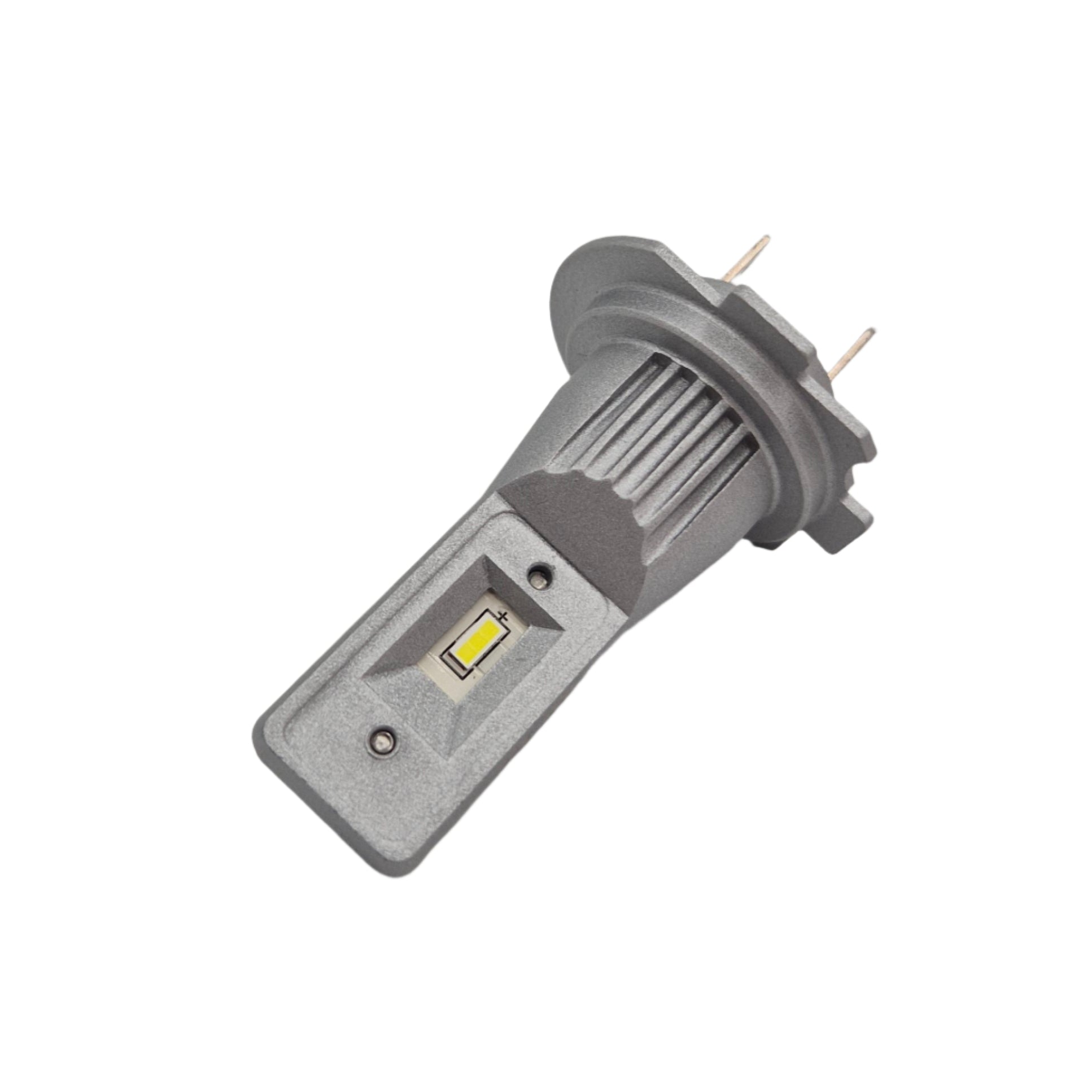 LED lamp met H7 fitting L7 vooraanzicht met aansluiting en LED