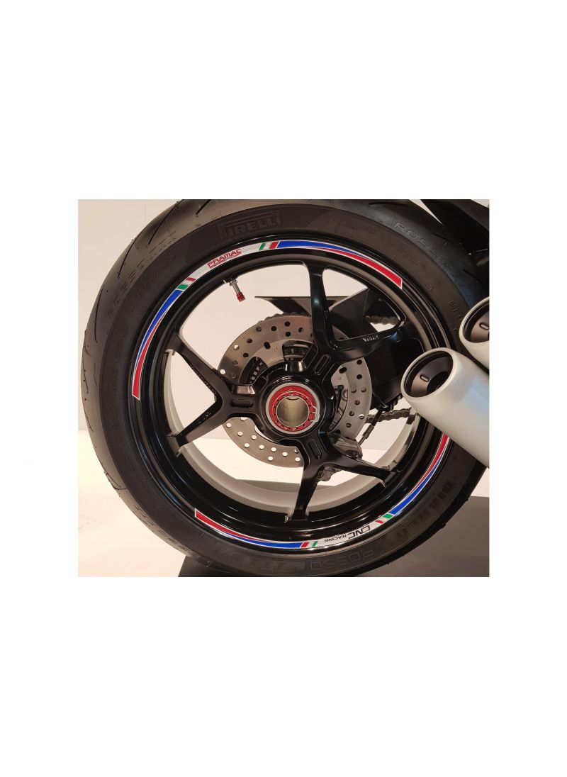 Rimstripe velgsticker set - 17 inch velgen - Pramac Limited Edition Ducati Streetfighter V4S (2025+)