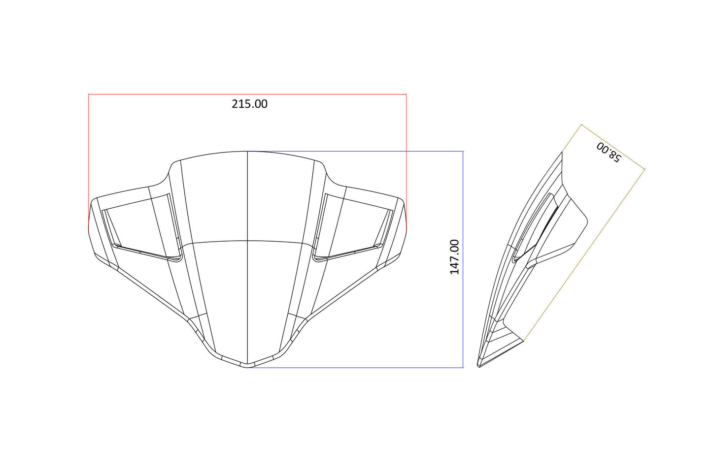 Windscherm mat carbon Ducati Streetfighter V4 (2025+)