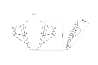 Windscherm mat carbon Ducati Streetfighter V4 (2025+)