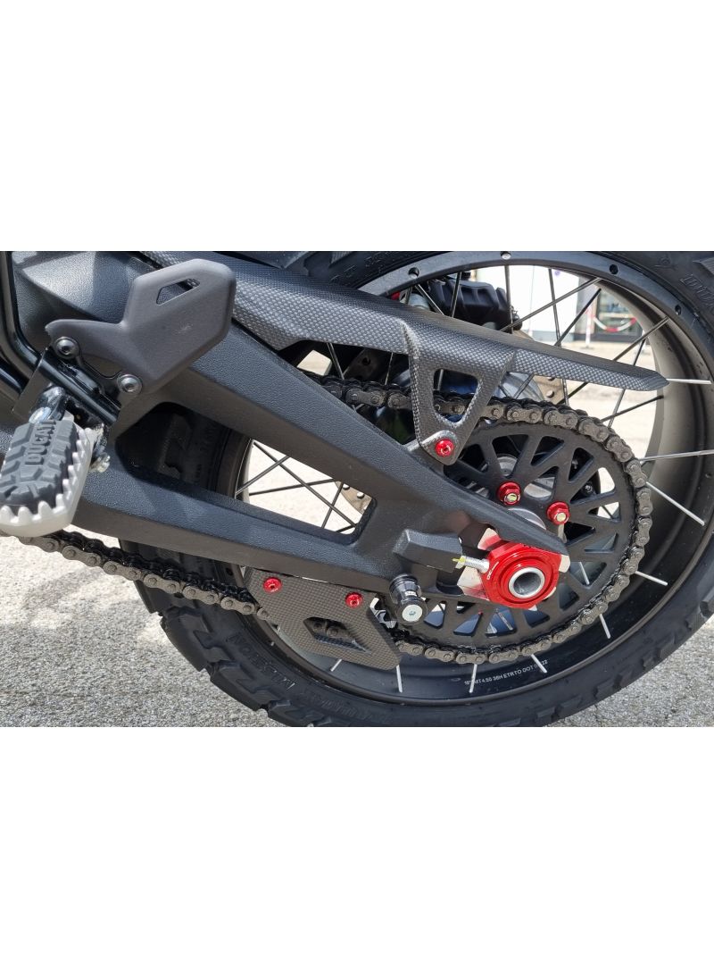 Lower Chain Guard (Shark Fin) matt carbon Ducati Desertx 2022+