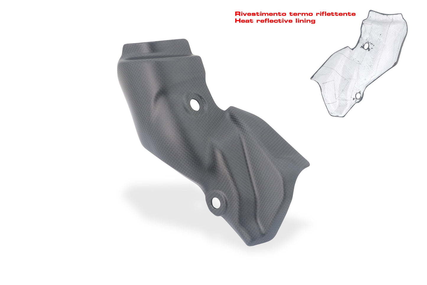 CNC Racing Uitlaatbocht hitteschild mat carbon Ducati Multistrada V2 S 2025+