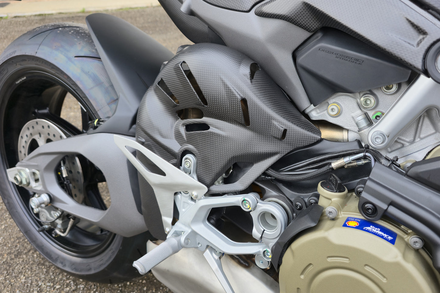 Uitlaatbochten hitteschild mat carbon Ducati Panigale V4 (2025+)