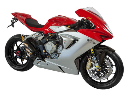 Stuurgewichtset 'Mini' CNC Racing BMW S 1000 RR (2012-2014) goud gemonteerd op MV Agusta ter voorbeeld
