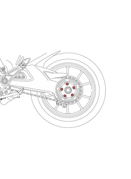Achtertandwielenset (5 st.) Ducati Monster V2 (2026+)
