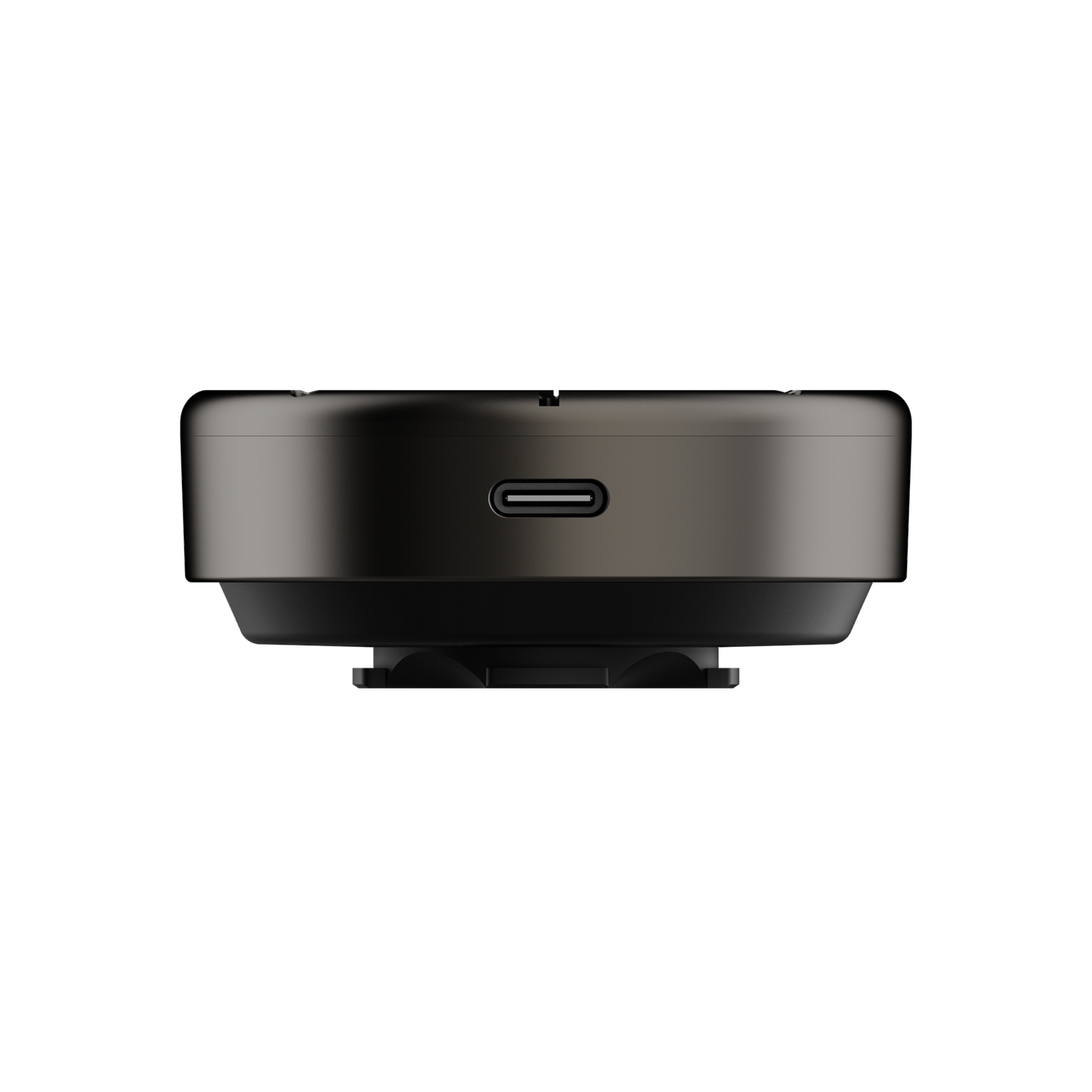 Beeline Moto 2 navigatiesysteem gun-metal-grey rand zijaanzicht weergave met USB-C aansluiting