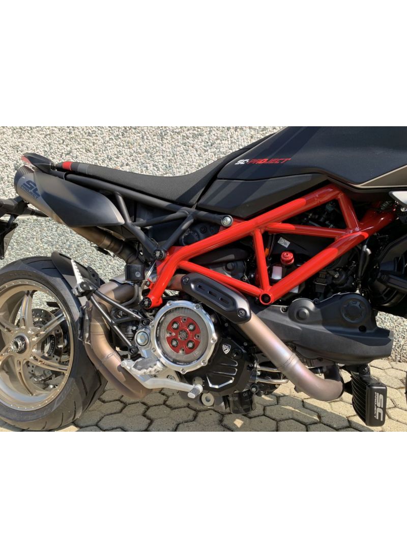 Lightech carbon uitlaat hitteschild (glanzend) Ducati Hypermotard 950 SP (2019-2025)