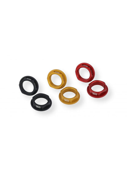 Rear Axle Nut Set - Black Red Gold Silver Ducati Scrambler Italia Independent (2016)