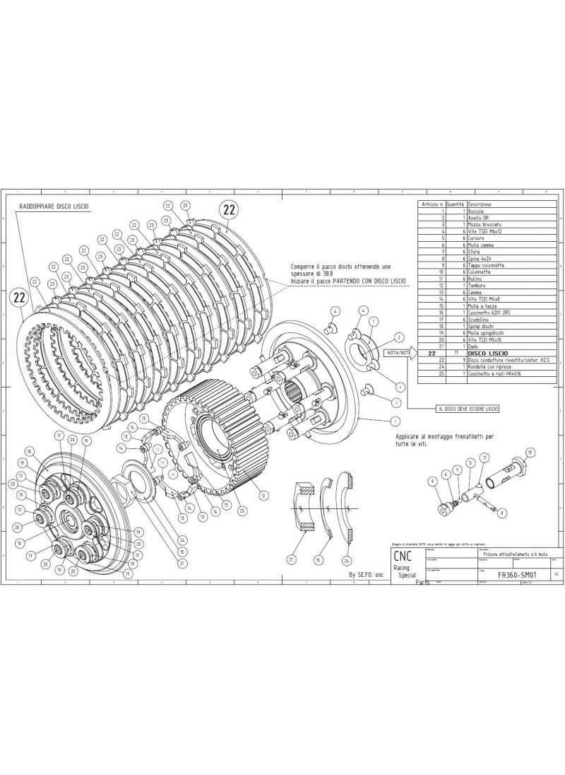 CNC Racing slipper clutch Master Tech Ducati Hypermotard 1100 (2007-2012)