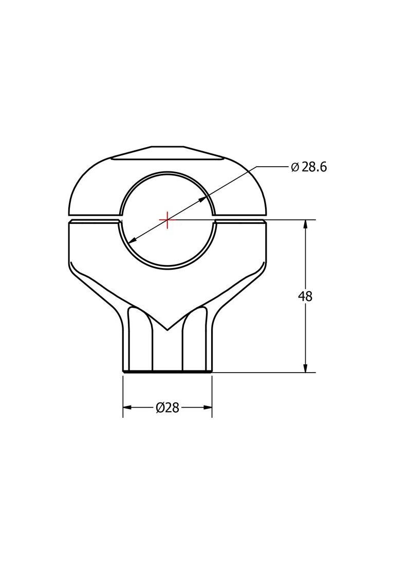 CNC Racing universele riserset hoogte 48mm Aprilia Tuono 457 (2025+)