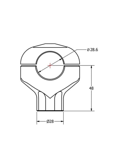 CNC Racing universele riserset hoogte 48mm Ducati Hypermotard 1100 EVO (2010-2012)
