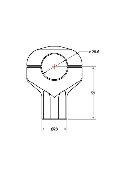 CNC Racing universele riserset hoogte 59mm Ducati Hypermotard 1100 EVO (2010-2012)