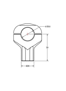 CNC Racing universele riserset hoogte 59mm Ducati Hypermotard 1100S (2007-2009)
