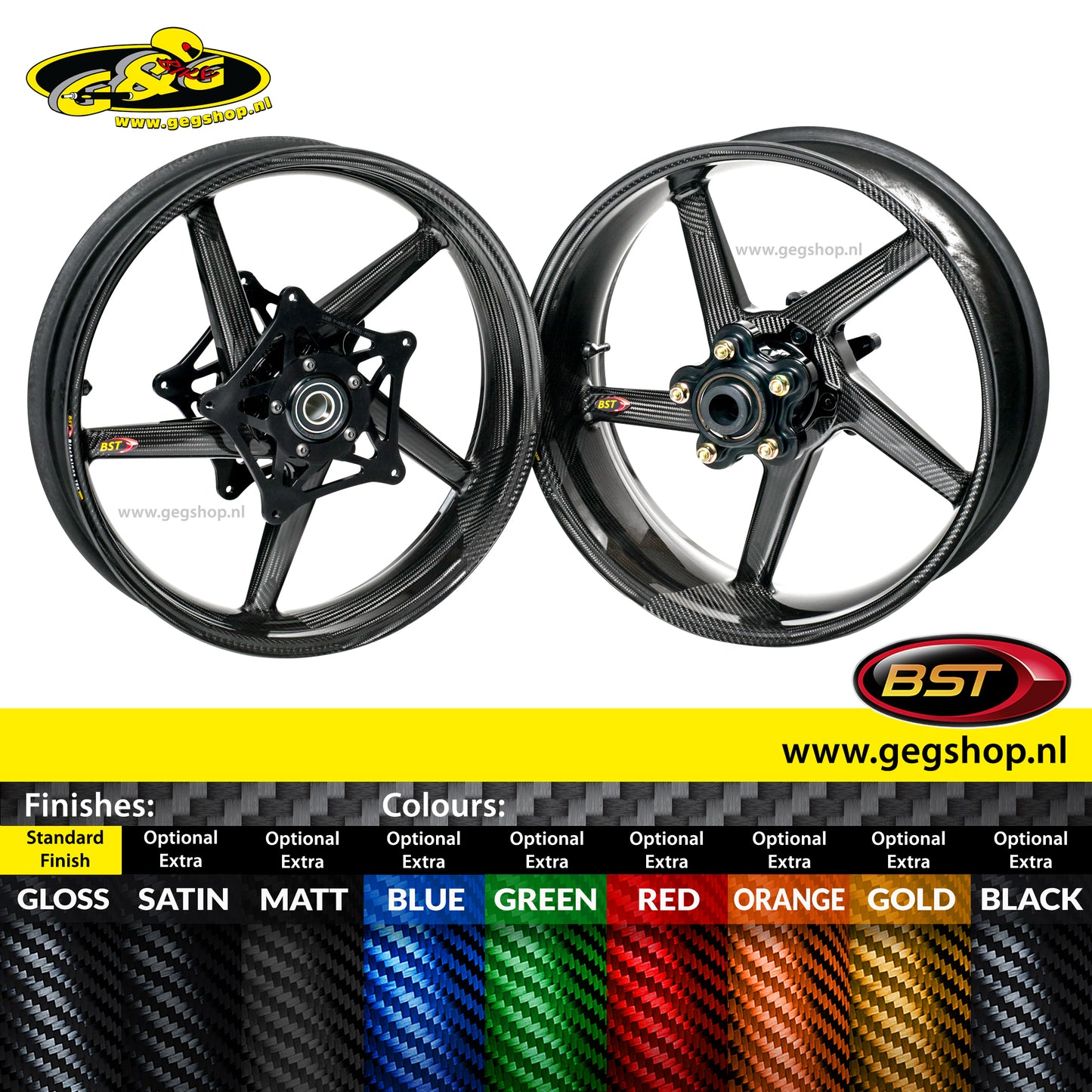 BST Torque TEK 5.5x18'' carbon achtervelg voor Harley Davidson FLTR Road Glide (2009)