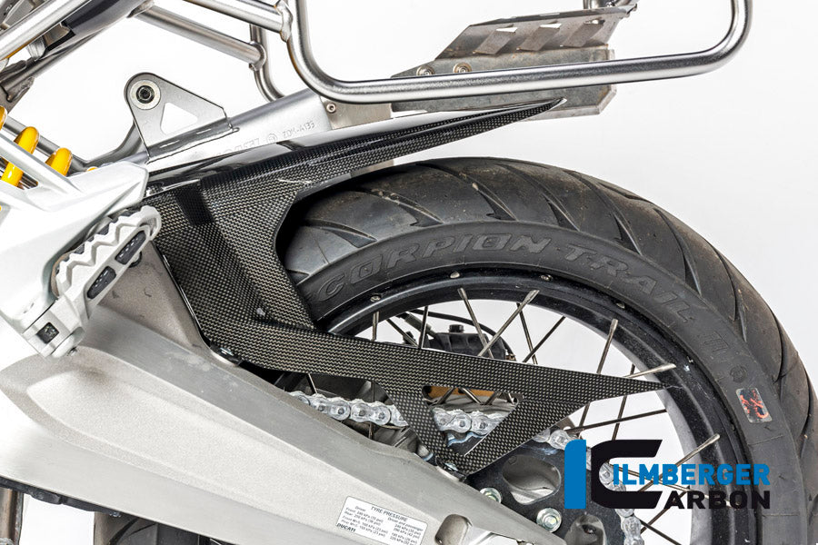 Achterspatbord (hugger) incl. kettingbeschermer glanzend carbon Ducati Multistrada 950 (2017-2018)