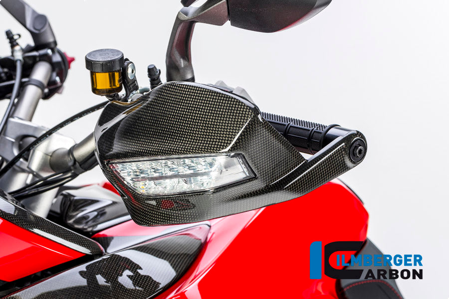 Handkap handbeschermer met montagepunten knipperlichten links glanzend carbon Ducati Multistrada Enduro 1260 (2019-2021)