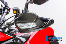 Handkap handbeschermer met montagepunten knipperlichten links glanzend carbon Ducati Multistrada V2S (2022-2024)