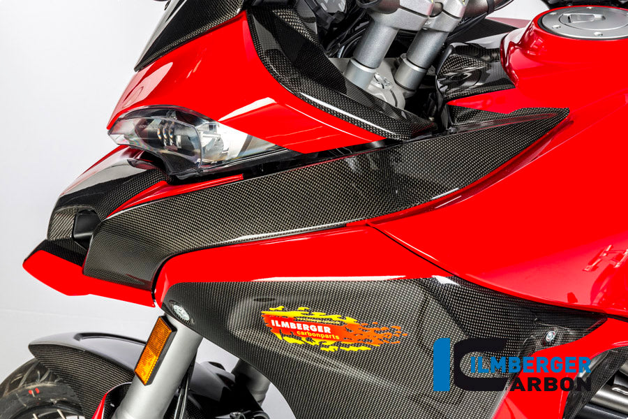Tank en Luchtinlaat cover links glanzend carbon Ducati Multistrada Enduro Pro 1260 (2019)