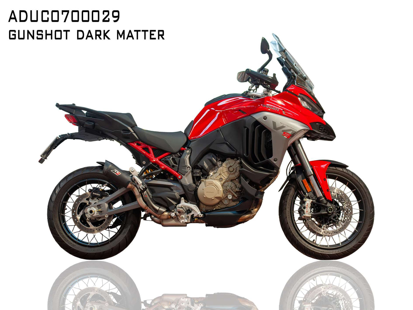 QD slip-on uitlaat Gunshot Dark Matter Ducati Multistrada V4 Pikes Peak 2025+