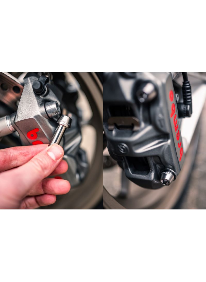 Screws Front brake caliper set M10x1.25x60 (2 pcs) - Black Titanium Aprilia Tuono V4 Factory (2025+)