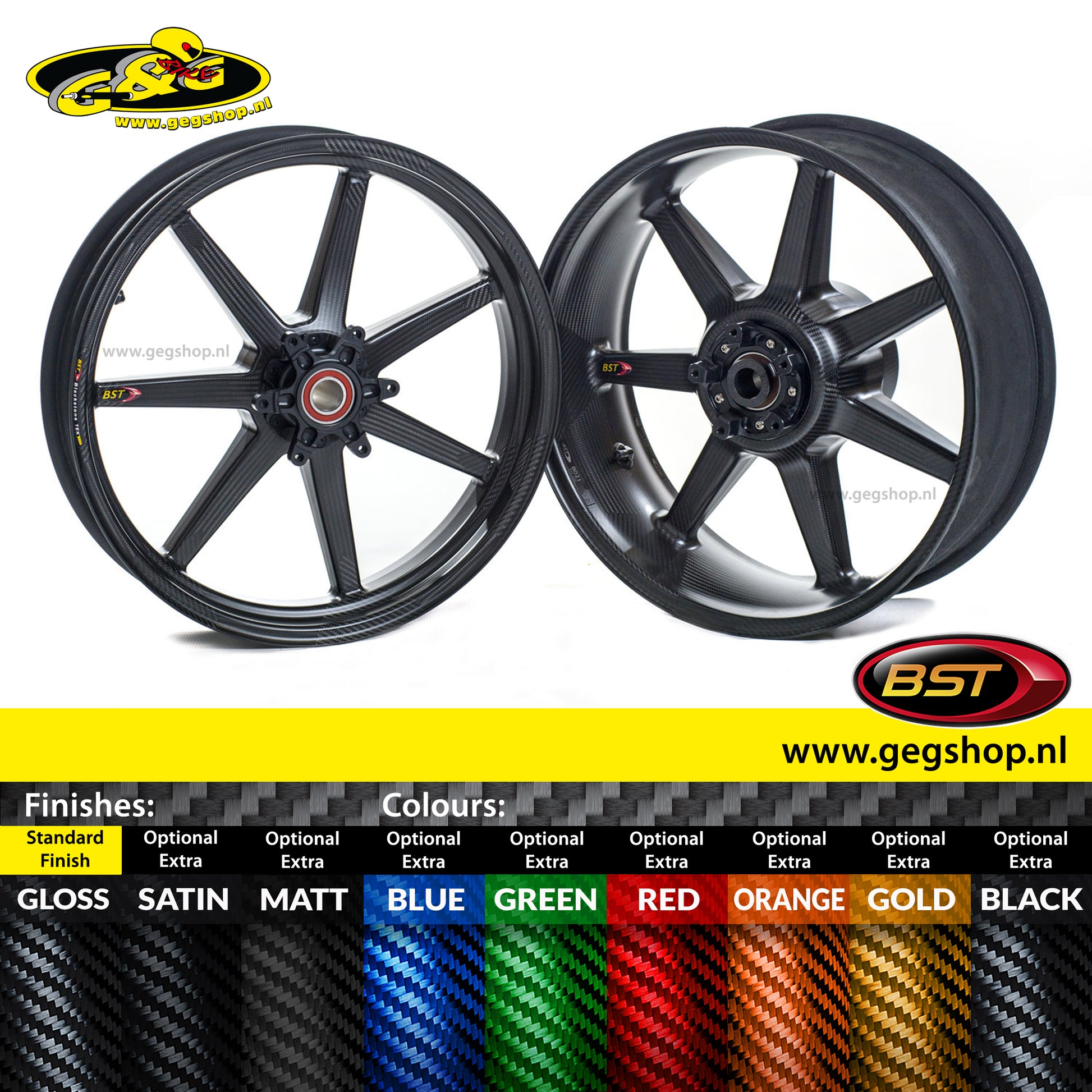 BST Carbon Voorvelg Mamba TEK 3,5 x 17" Suzuki GSX-R1000 (2001-2004)