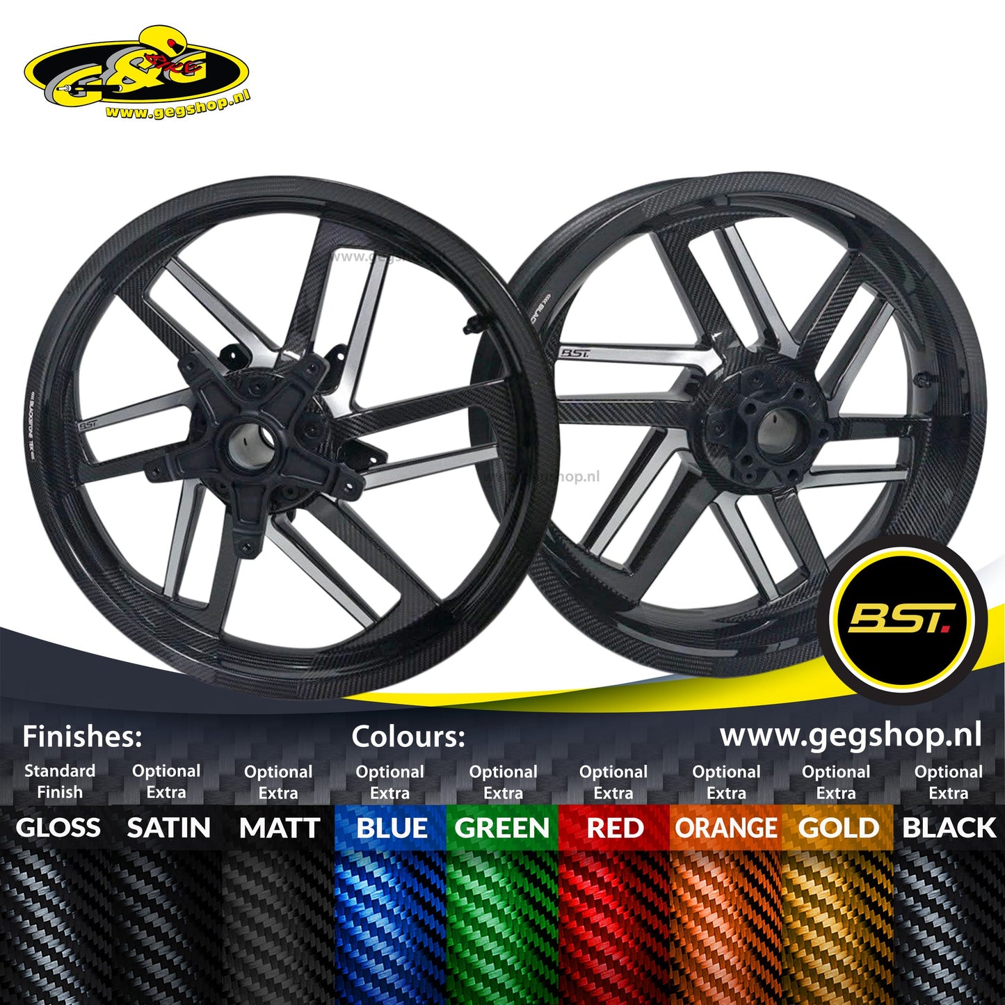 BST Reaper TEK 5.5x18'' carbon achtervelg voor Harley Davidson FLHXS Street Glide Special (2018-2019)