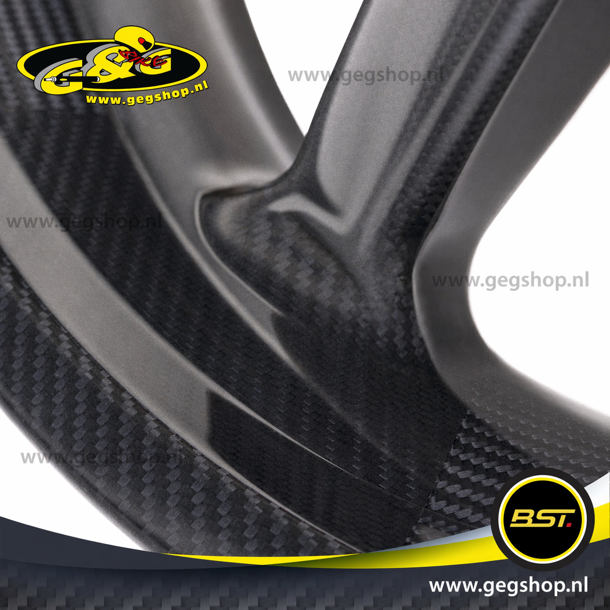 BST Twin TEK 6x17'' carbon achtervelg voor Harley Davidson FXDB Street Bob Twin Cam 96 (2008-2016)