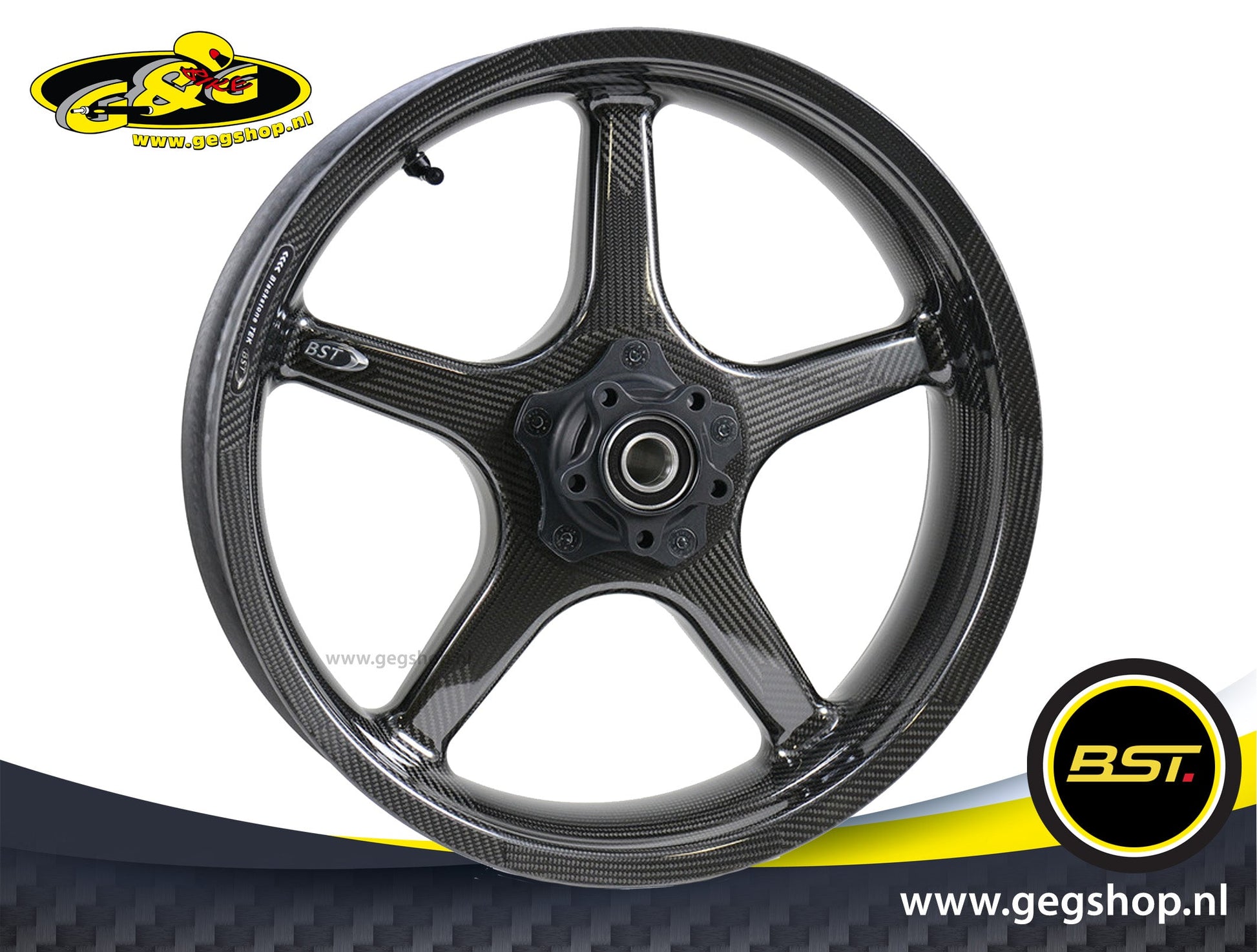 BST Twin TEK 6x17'' carbon achtervelg voor Harley Davidson FLSTC Heritage Classic (2007-2020)