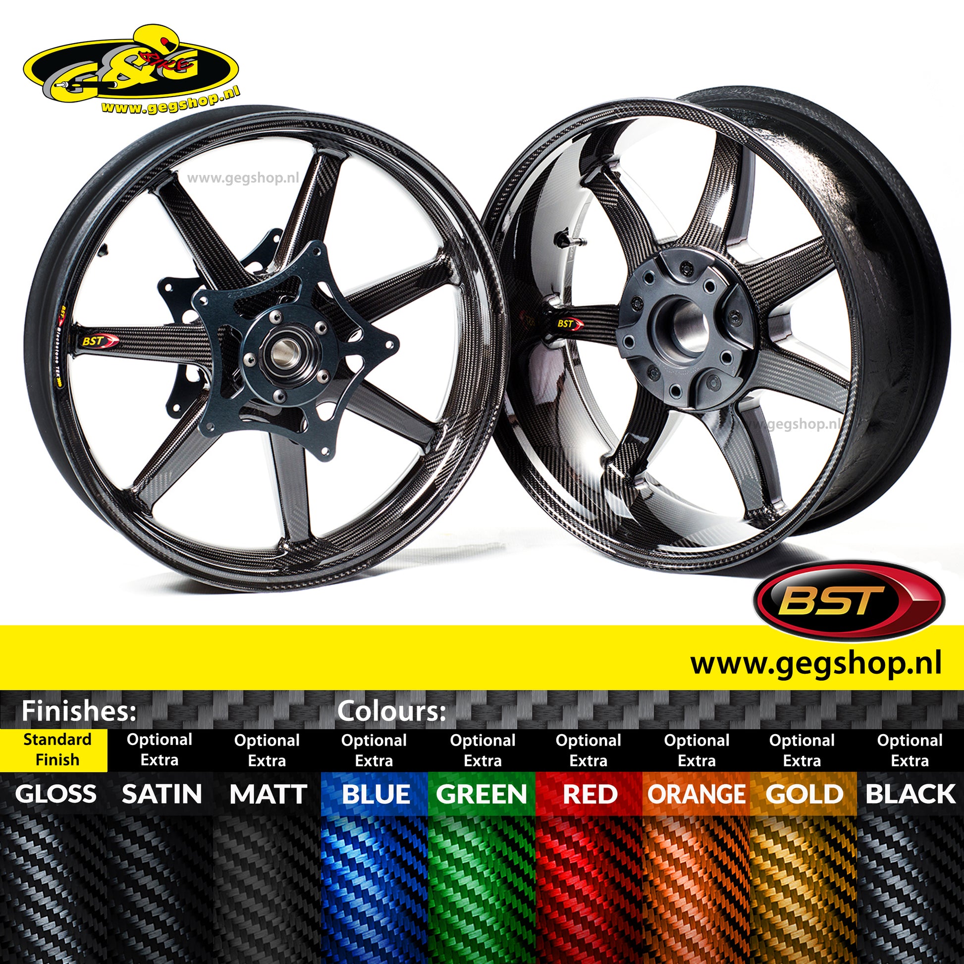 BST Torque TEK 3.5x26" carbon voorvelg voor Harley Davidson FXFB Fat Bob (2018-2019)
