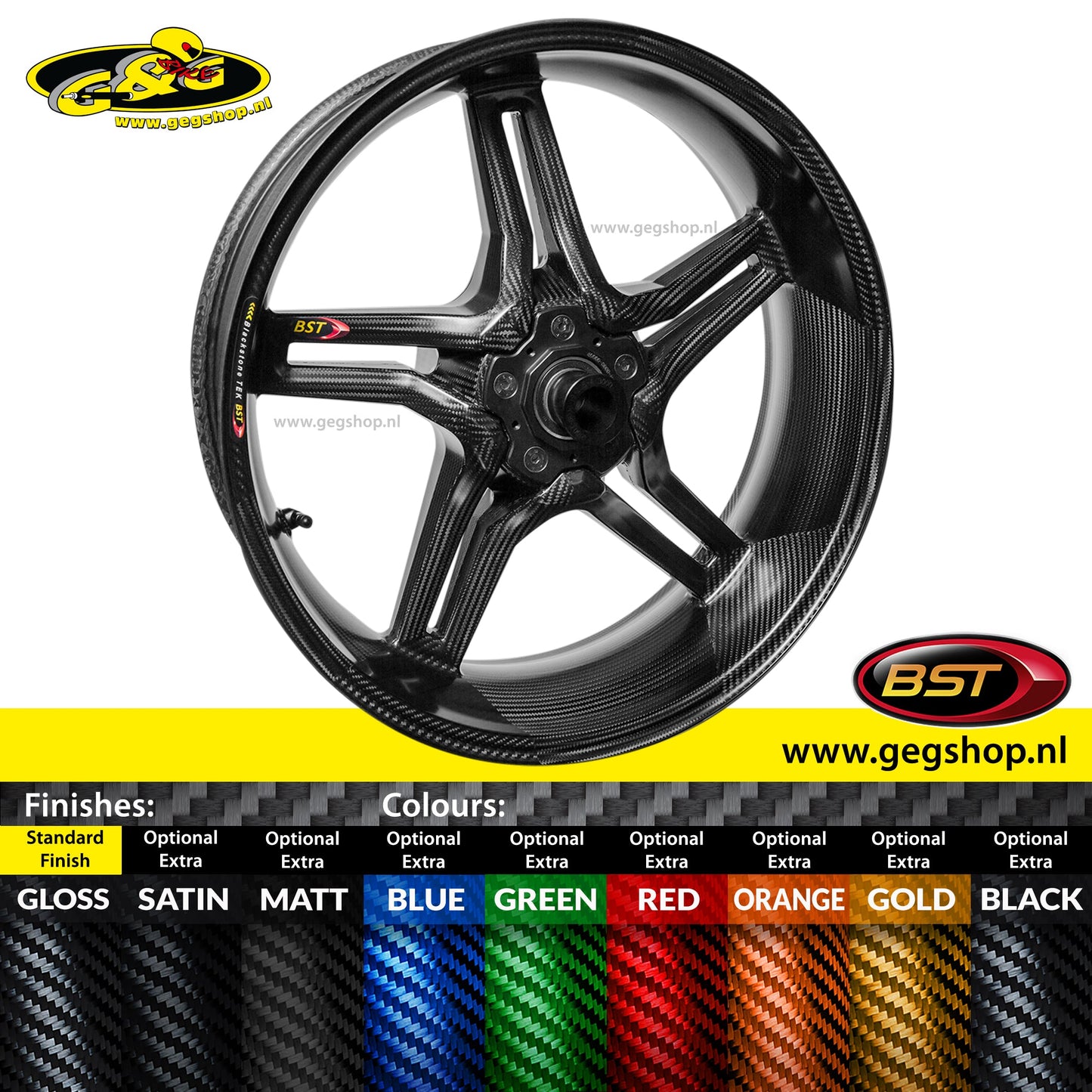 BST Rapid Tek Achtervelg Carbon 6,0 x 17 "Streetfighter V4S (2025+)