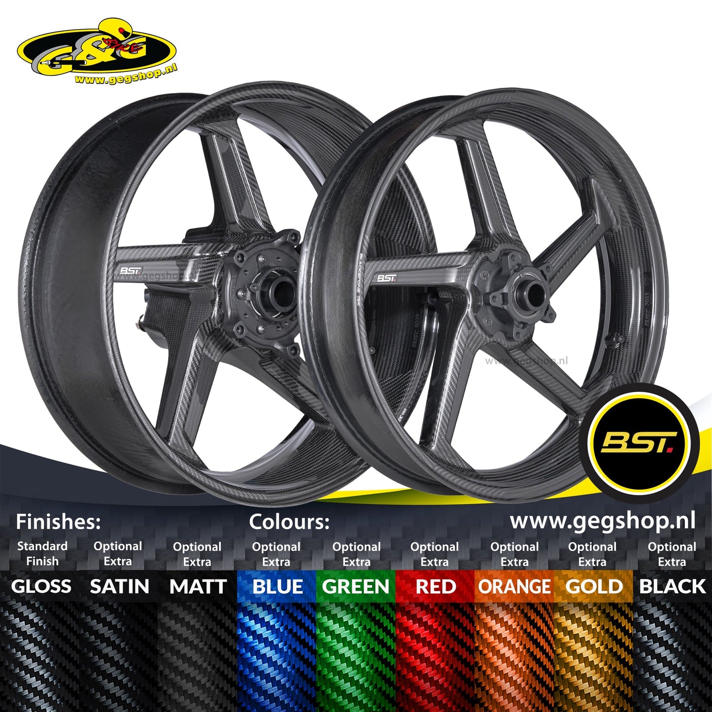 BST Star TEK achtervelg carbon 6,0 x 17" Ducati Panigale V4 R (2019-2021)