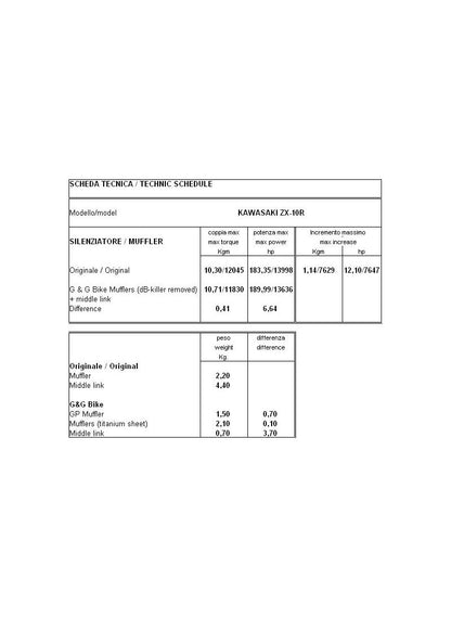 G&G Big Oval exhaust ZX10R Ninja 2011-2015