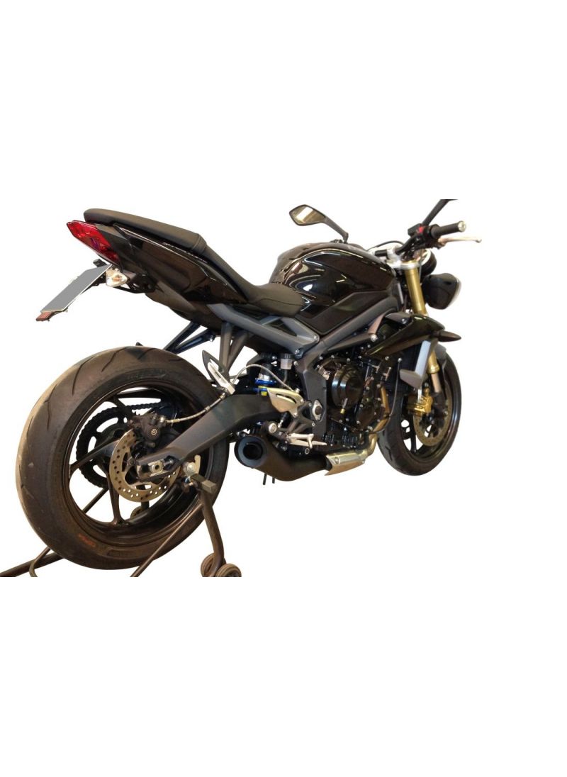 G & G GP Schwarzer Auspuffat Triumph Daytona 675 2013-2015