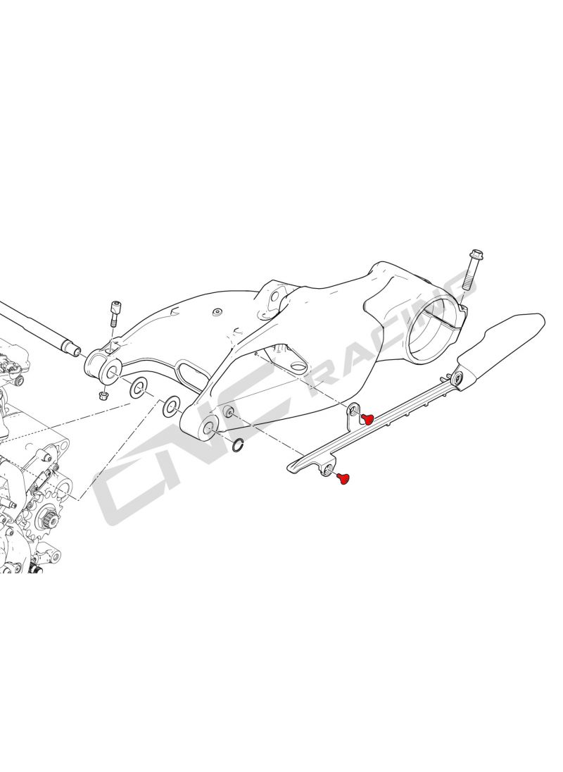 Gashendel buis voor Ride-by-Wire RBW Ducati Hypermotard 950 SP (2019-2025)