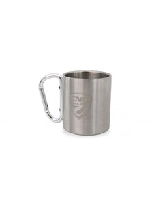 Stainless Steel Mug With CNC Logo and Carabiner Handle