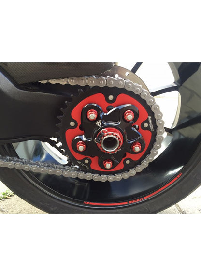 Achtertandwieldrager 5-bouts (smalle achteras) models Ducati Hypermotard 1100 EVO (2010-2012)