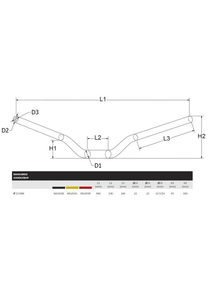 Handlebar 22mm CNC Racing Kawasaki Z1100 SE (2026+)
